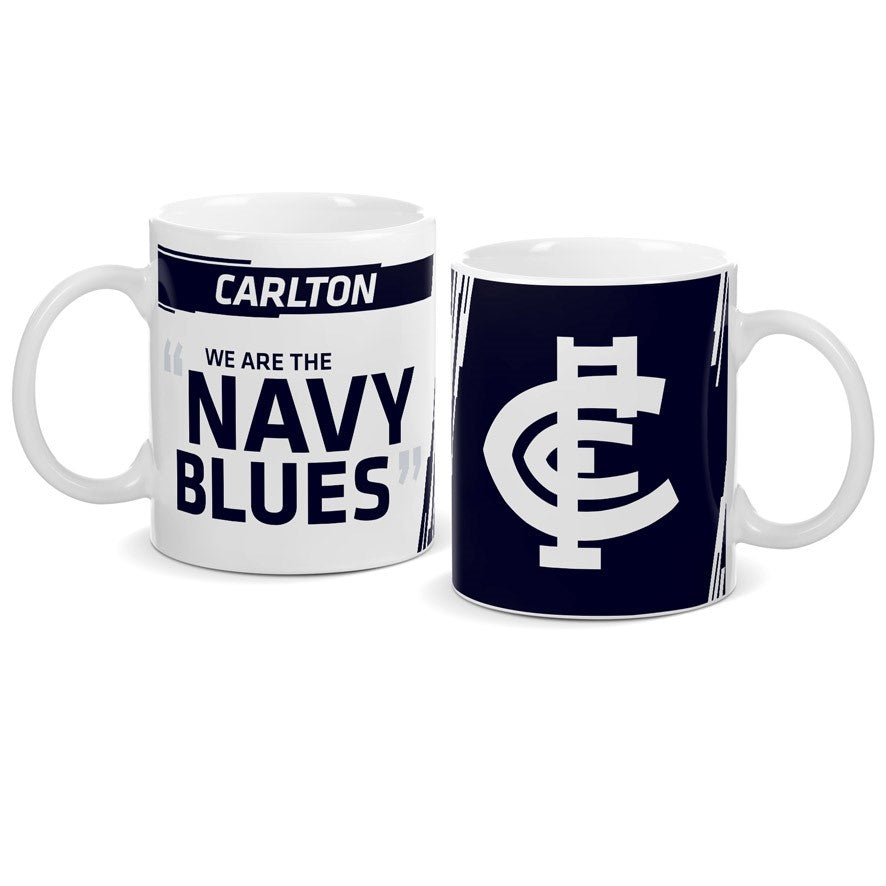 AFL Carlton Blues Team Logo and Song Ceramic Coffee Cup Mug