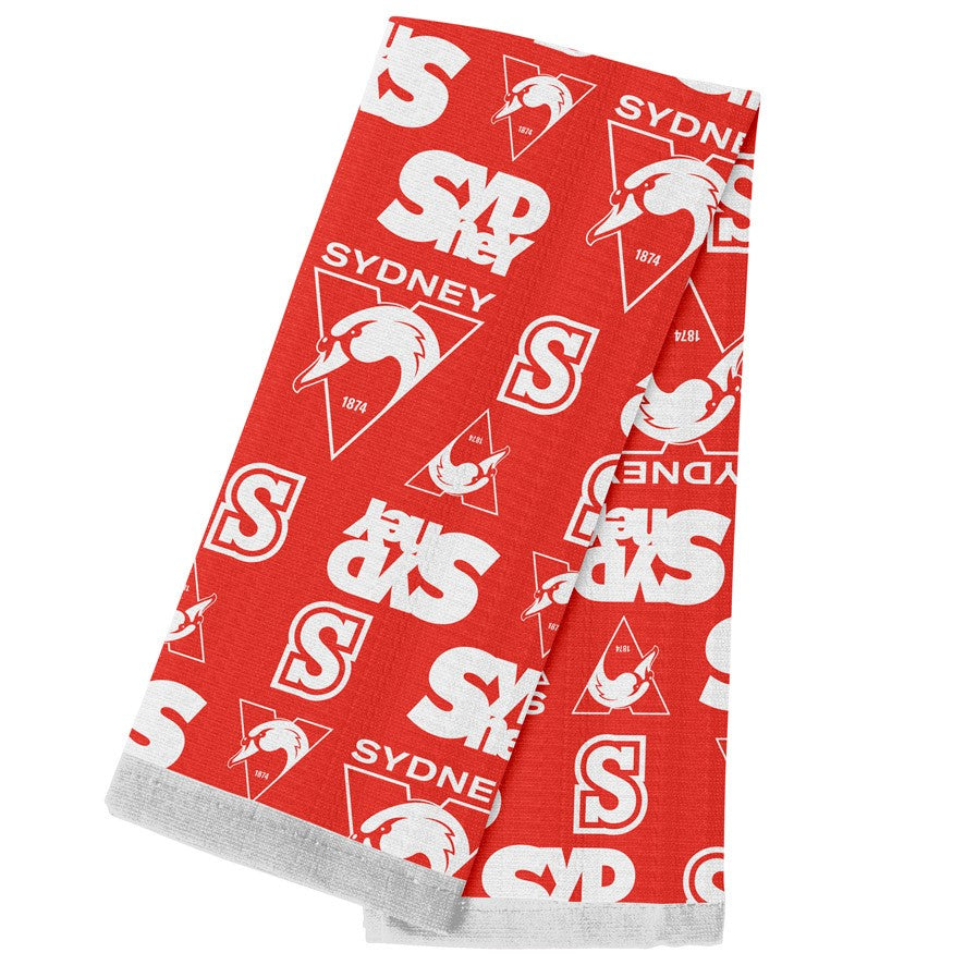 AFL Sydney Swans Tea Towel - 40cm x 60cm