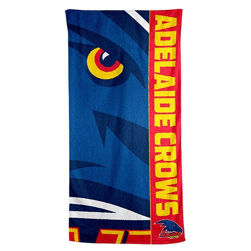 AFL Adelaide Crows Beach Towel -150x75cm (Gym, Swimming, Shower, Bath) Gift idea