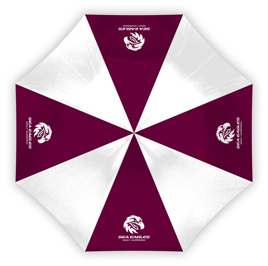 NRL Manly Warringah Sea Eagles Compact Umbrella - Glovebox Suitable - Gift idea