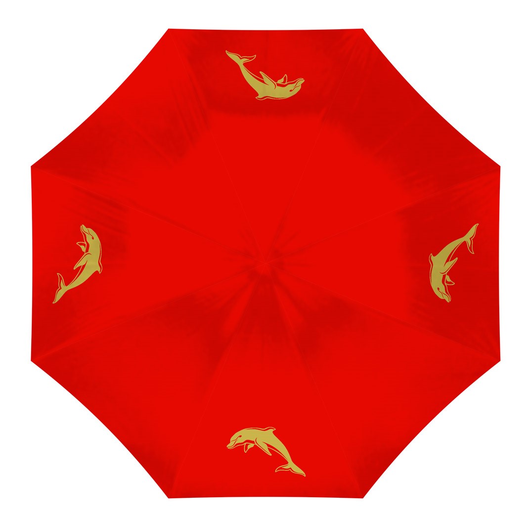 NRL Redcliffe Dolphins Compact Umbrella - Glovebox Suitable - Gift Idea