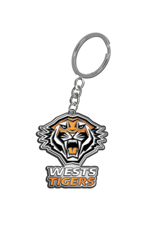 NRL Wests Tigers Enamel Logo Keyring - Very High Quality