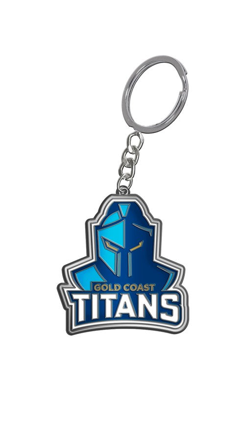 NRL Gold Coast Titans Enamel Logo Keyring - Very High Quality