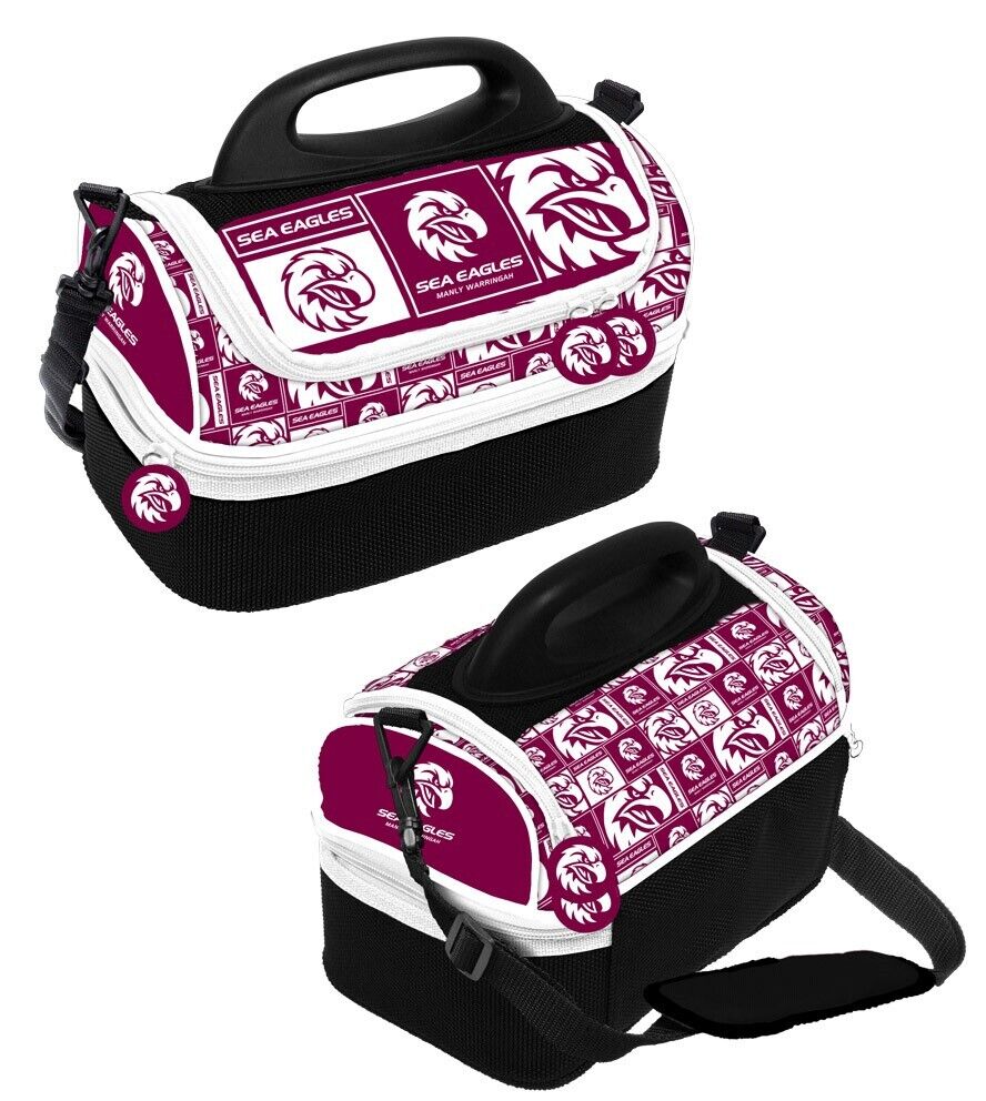 NRL Manly Sea Eagles Print Dome Cooler Bag - Insulated Lunch Box - Work, School