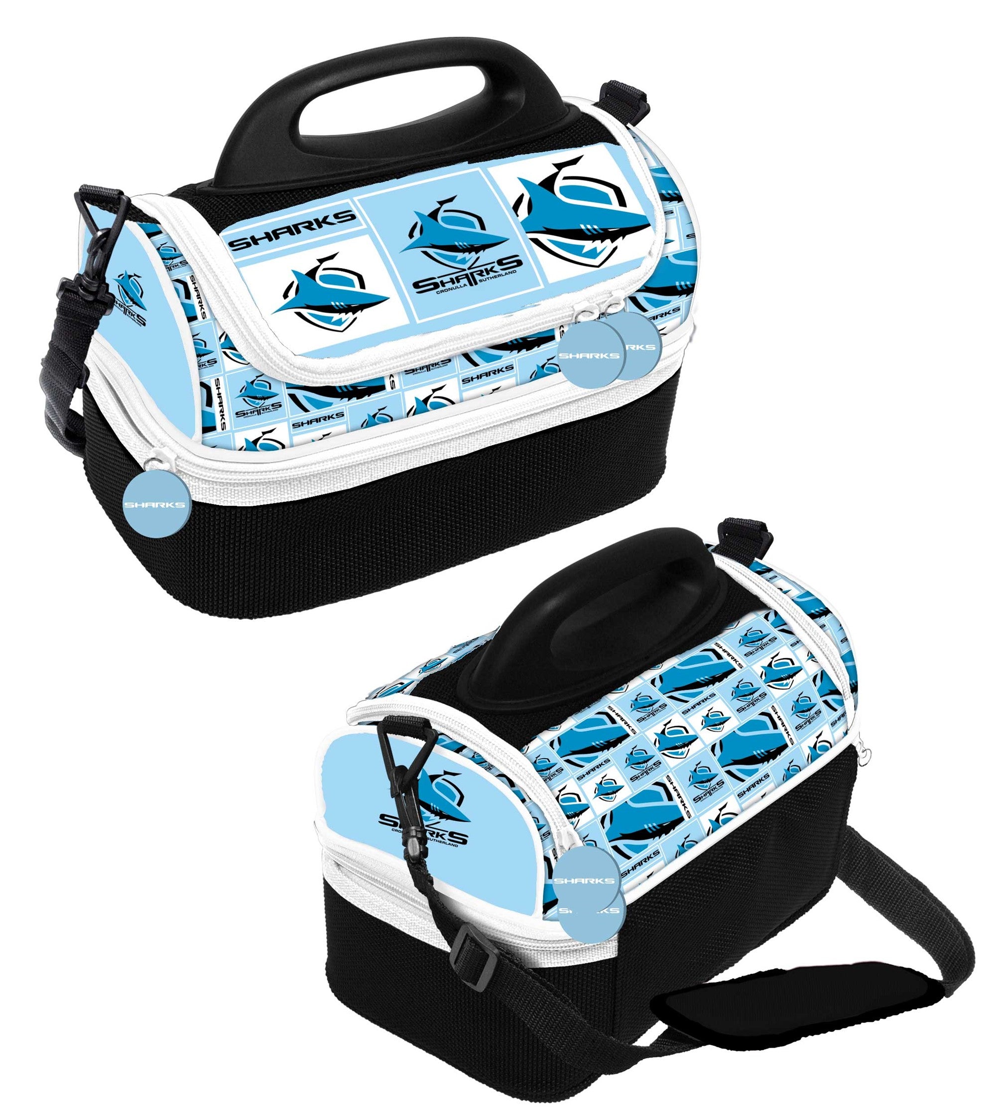 NRL Cronulla Sharks Print Dome Cooler Bag - Insulated Lunch Box - Work, School