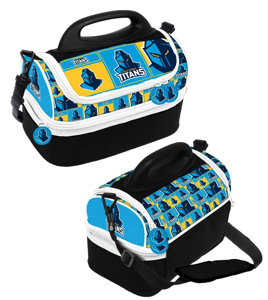 NRL Gold Coast Titans Print Dome Cooler Bag - Insulated Lunch Box School Work