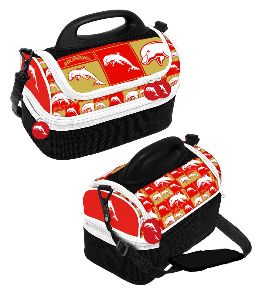 NRL Redcliffe Dolphins Print Dome Cooler Bag - Insulated Lunch Box - Work, School