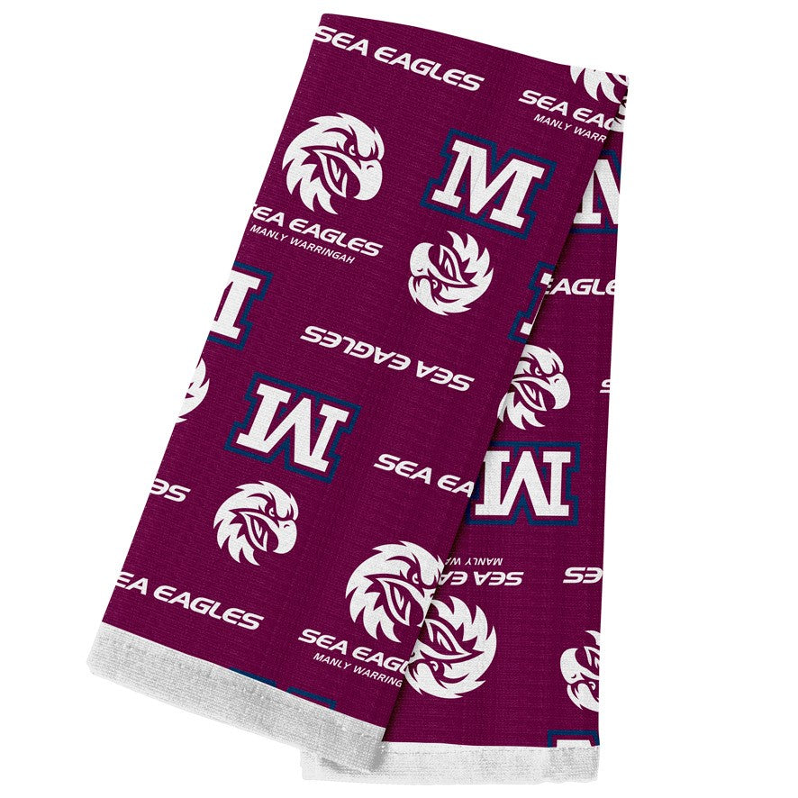 NRL Manly Sea Eagles Tea Towel - 40cm x 60cm