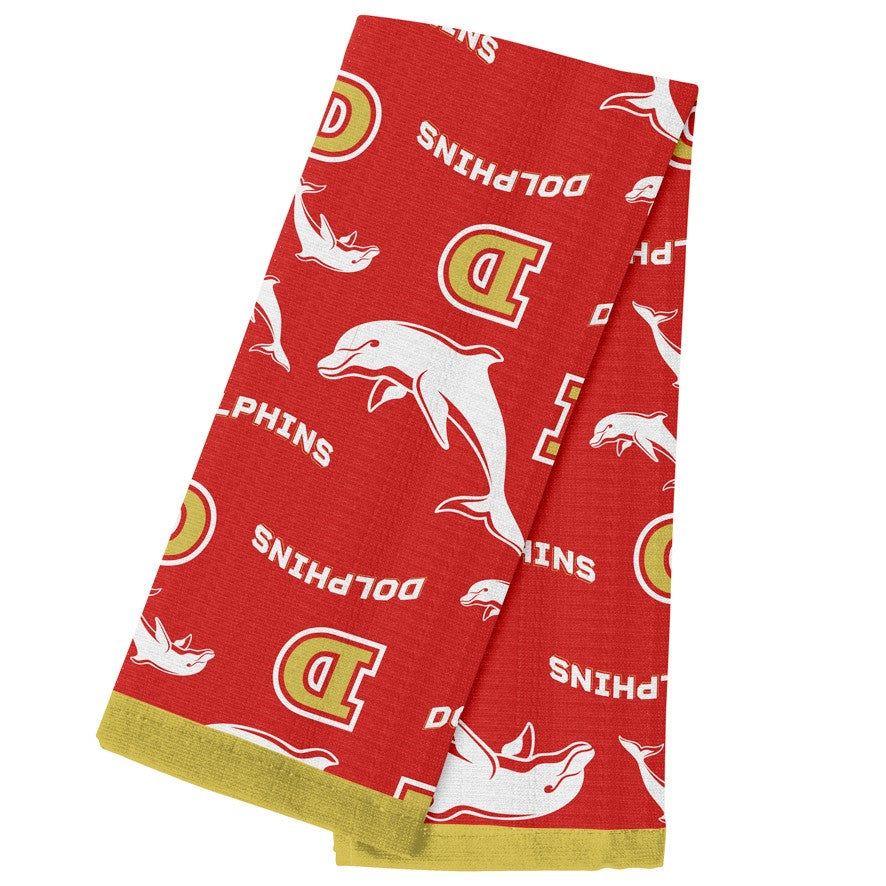 NRL Redcliffe Dolphins Tea Towel - 40cm x 60cm