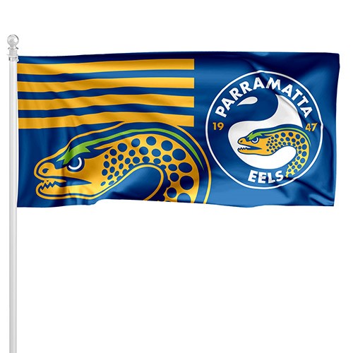 NRL Parramatta Eels - Large Flag Pole Style - 180cm x 90cm (Pole not included)