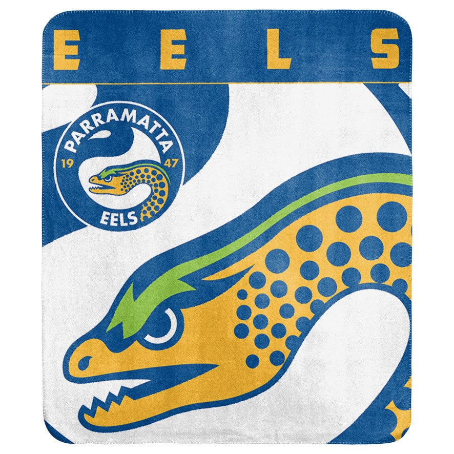 NRL Parramatta Eels Polar Fleece Blanket Throw Rug Blanket 150cm x 130cm