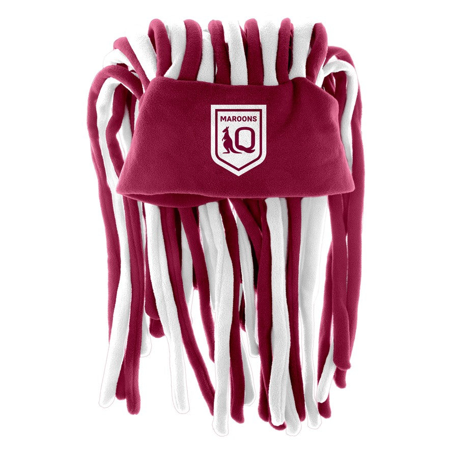 QLD Maroons Dreadlock Fun Hat - State of Origin - Queensland NRL SOO Beanie