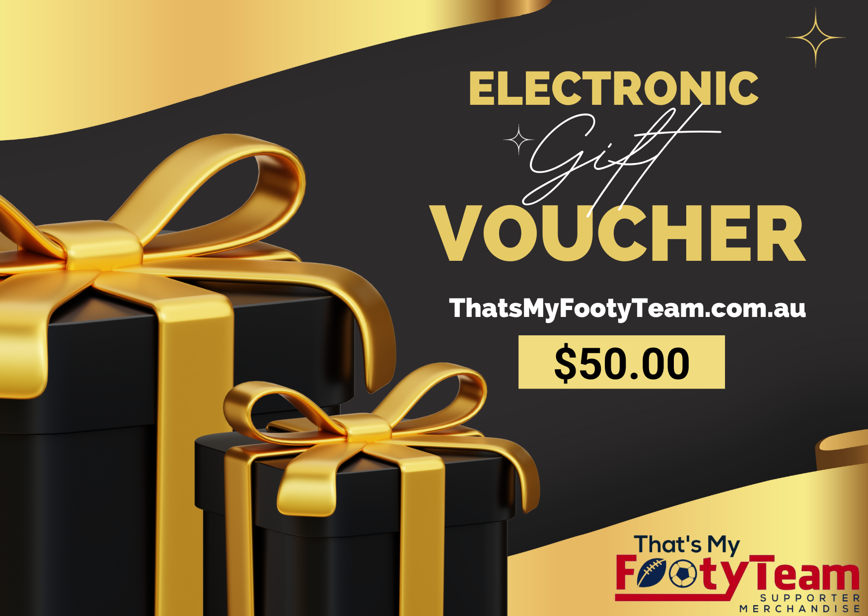 Thats My Footy Team - Digital Gift Voucher - The Perfect Gift