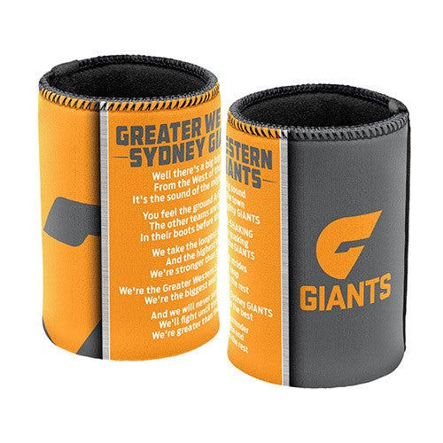 AFL Greater Western Sydney Giants Team Song Can Cooler - Stubby Drink Holder