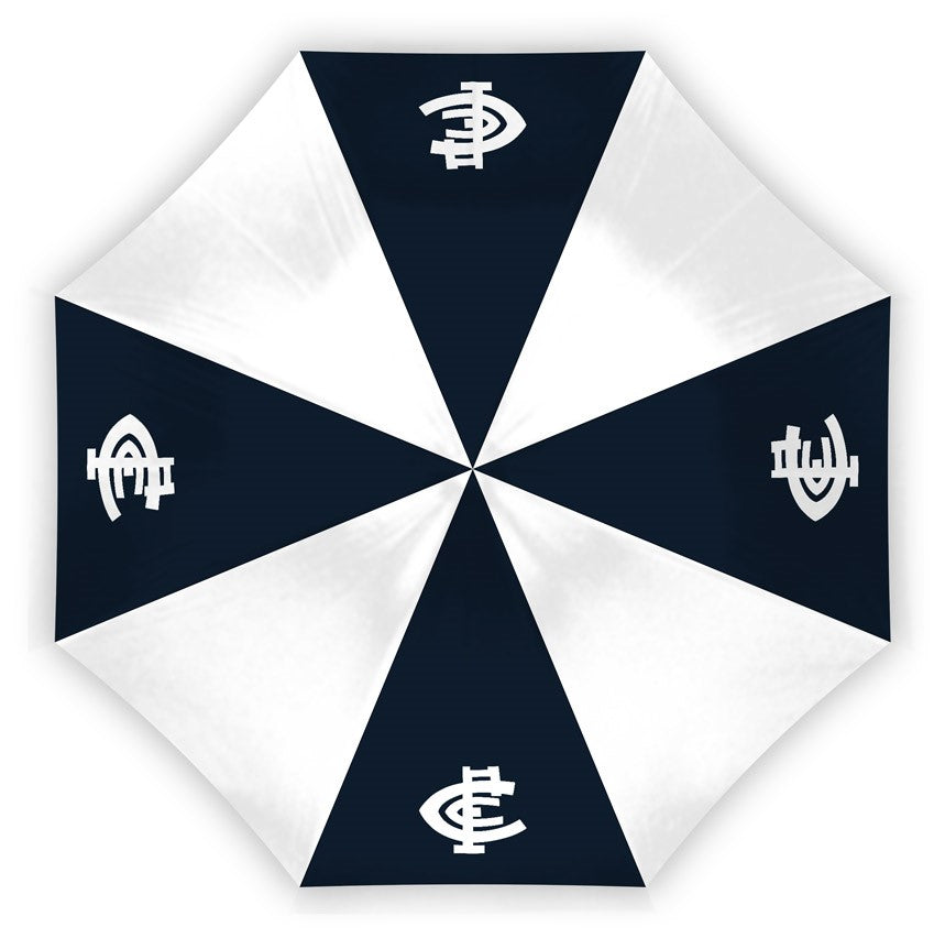 AFL Carlton Blues Compact Umbrella - Glovebox Suitable - Gift idea