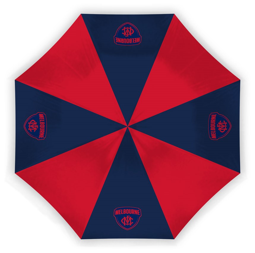 AFL Melbourne Demons Compact Umbrella - Glovebox Suitable - Gift idea