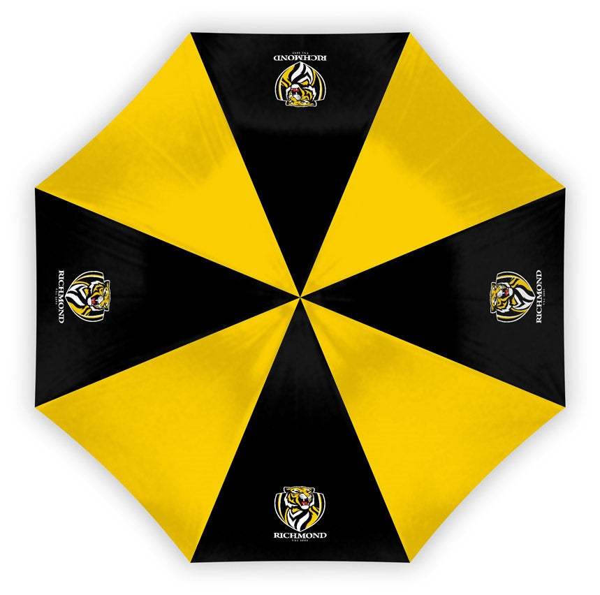 AFL Richmond Tigers Compact Umbrella - Glovebox Suitable - Gift idea