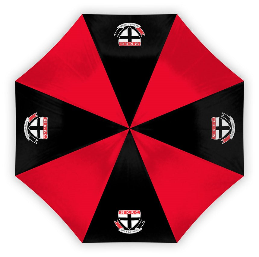 AFL St Kilda Saints Compact Umbrella - Glovebox Suitable - Gift idea