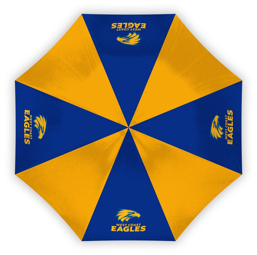 AFL West Coast Eagles Compact Umbrella - Glovebox Suitable - Gift idea