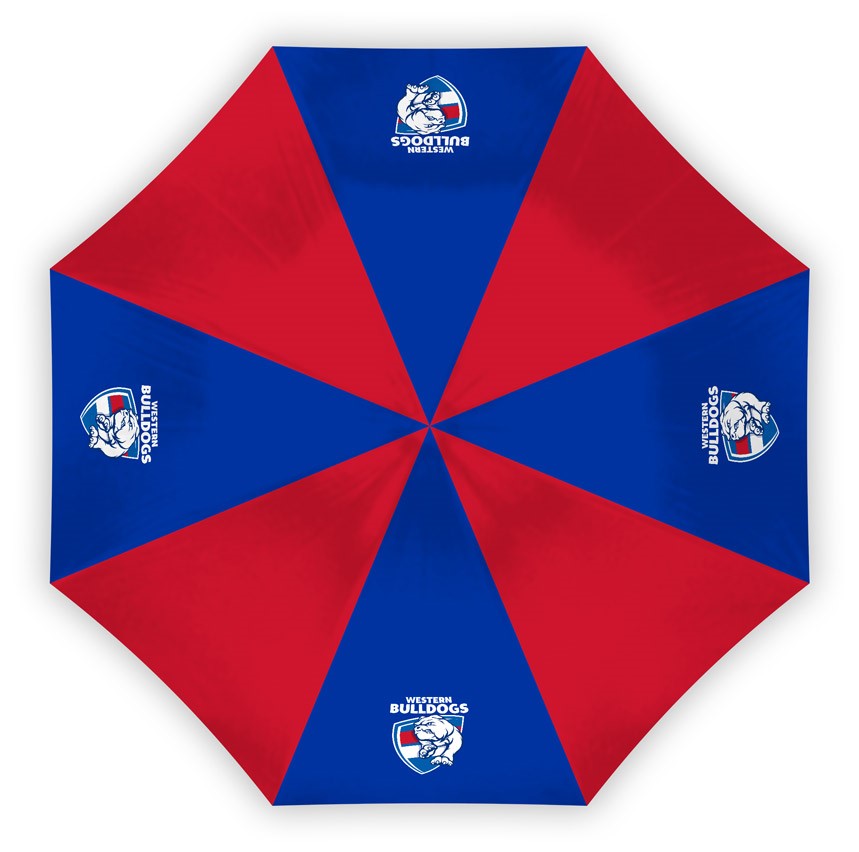 AFL Western Bulldogs Compact Umbrella - Glovebox Suitable - Gift idea