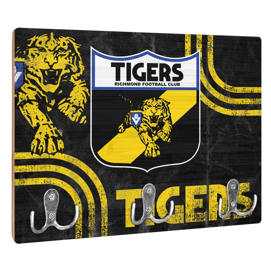 AFL Heritage Richmond Tigers Wall Key Rack Holder - Retro - Gift