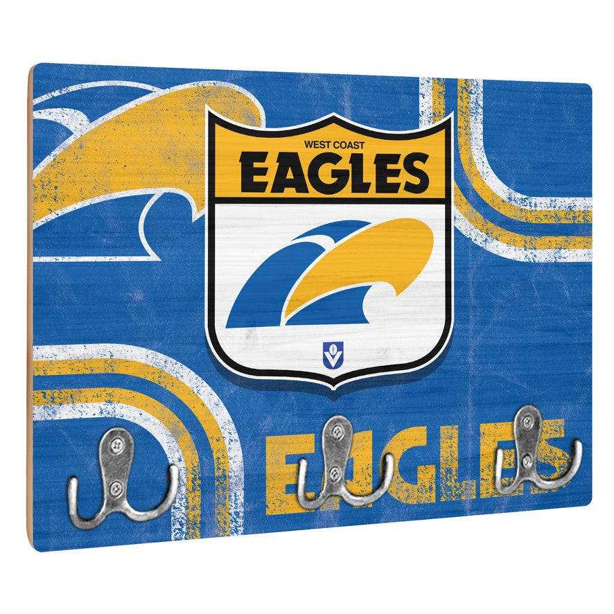 AFL Heritage West Coast Eagles Wall Key Rack Holder - Retro - Gift