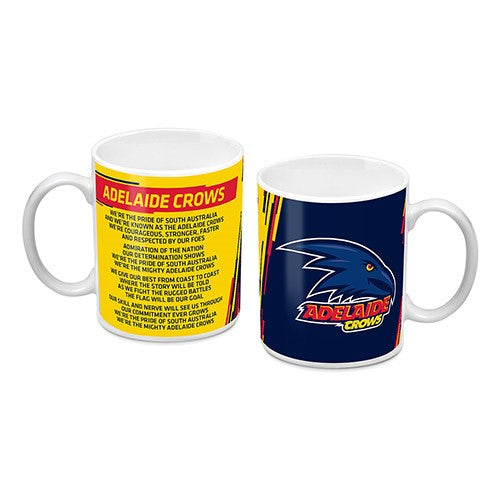 AFL Adelaide Crows Team Logo and Song Ceramic Coffee Cup Mug