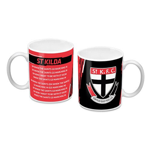 AFL St Kilda Saints Team Logo and Song Ceramic Coffee Cup Mug