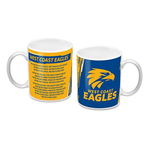 AFL West Coast Eagles Team Logo and Song Ceramic Coffee Cup Mug