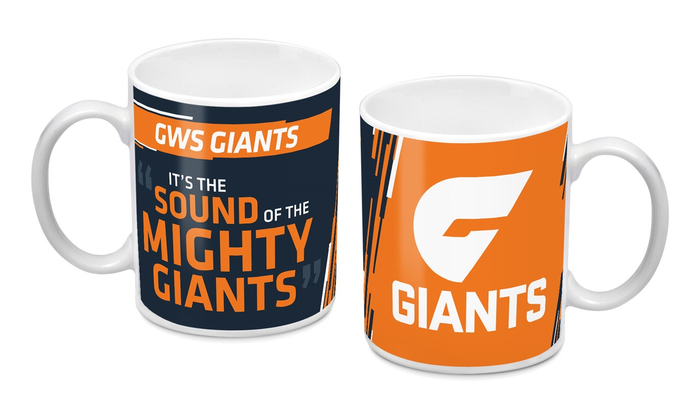 AFL GWS Giants Team Logo and Song Ceramic Coffee Cup Mug