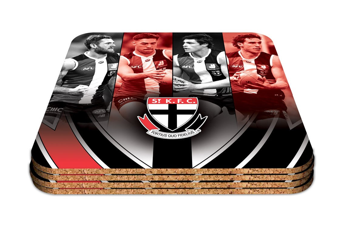 AFL St Kilda Saints Player Coasters - Pack of 4 Coasters - Gift Idea