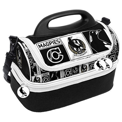 AFL Collingwood Magpies Print Dome Cooler Bag - Insulated Lunch Box-Work, School