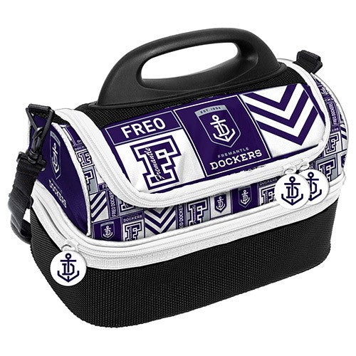 AFL Fremantle Dockers Print Dome Cooler Bag - Insulated Lunch Box - Work, School