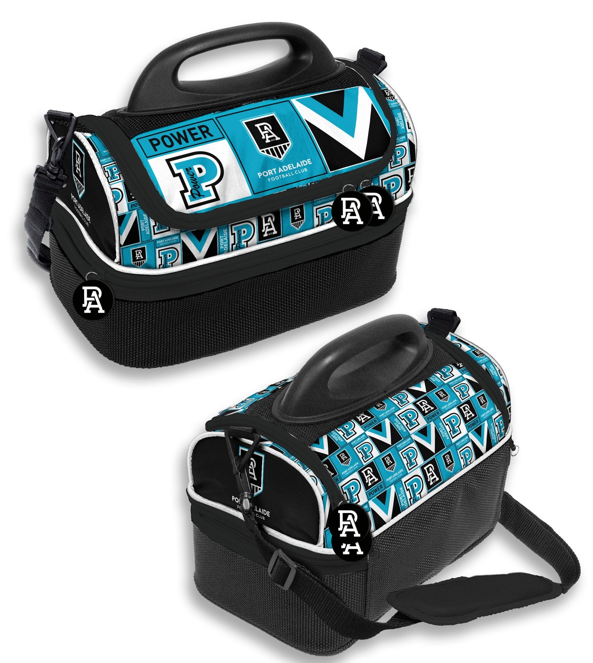 AFL Port Adelaide Power Print Dome Cooler Bag - Insulated Lunch Box-Work, School