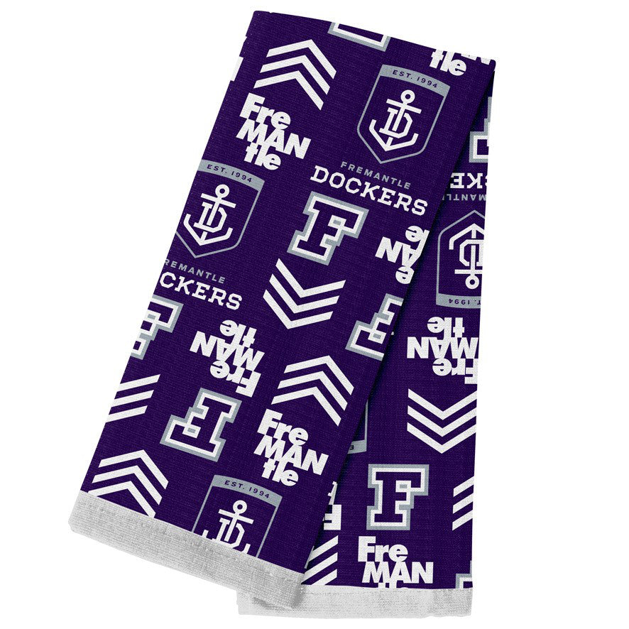 AFL Fremantle Dockers Tea Towel - 40cm x 60cm