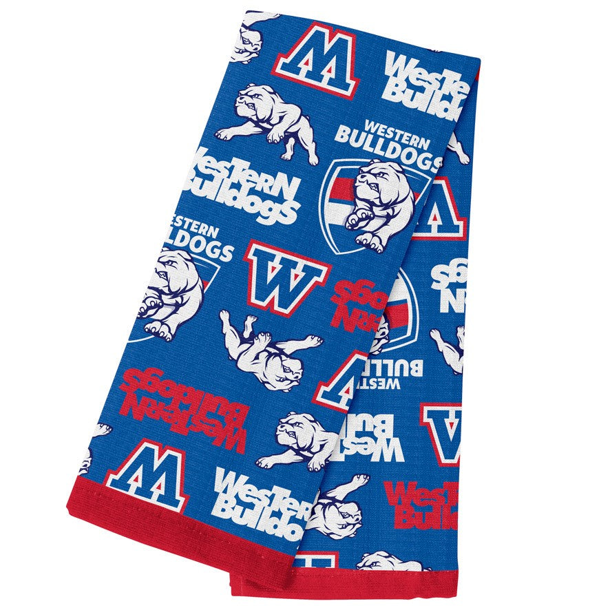 AFL Western Bulldogs Tea Towel - 40cm x 60cm