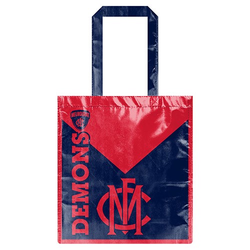 AFL Melbourne Demons Laminated Bag Shopping Gift - Reusable High Quality