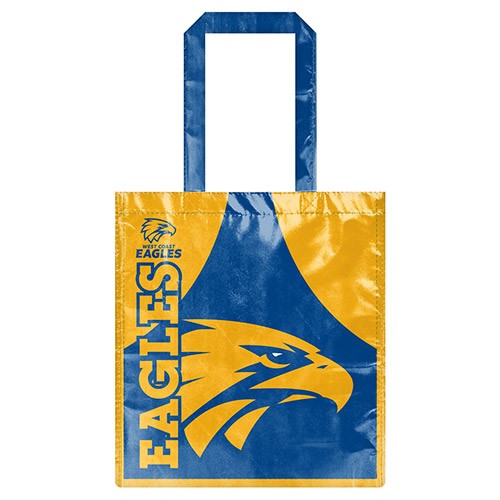 AFL West Coast Eagles Laminated Bag Shopping Gift - Reusable High Quality