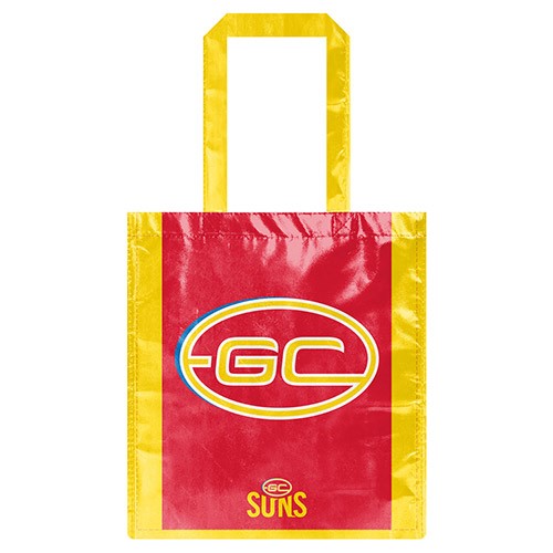 AFL Gold Coast Suns Laminated Bag Shopping Gift - Reusable High Quality