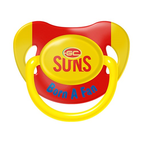 AFL Gold Coast Suns Baby Dummy - Born a Fan - Pacifier