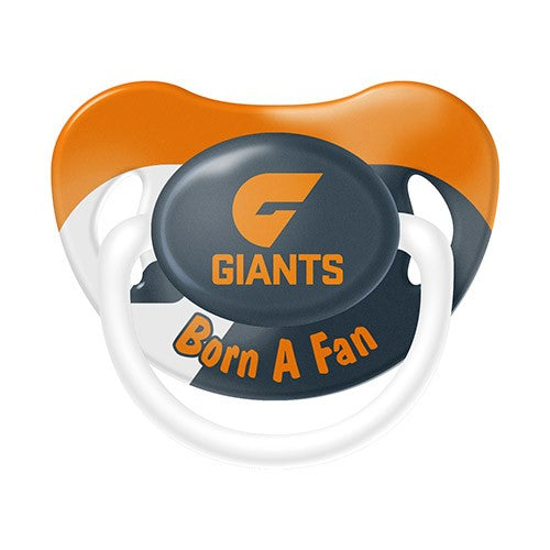 AFL GWS Greater Western Sydney Giants Baby Dummy - Born a Fan - Pacifier