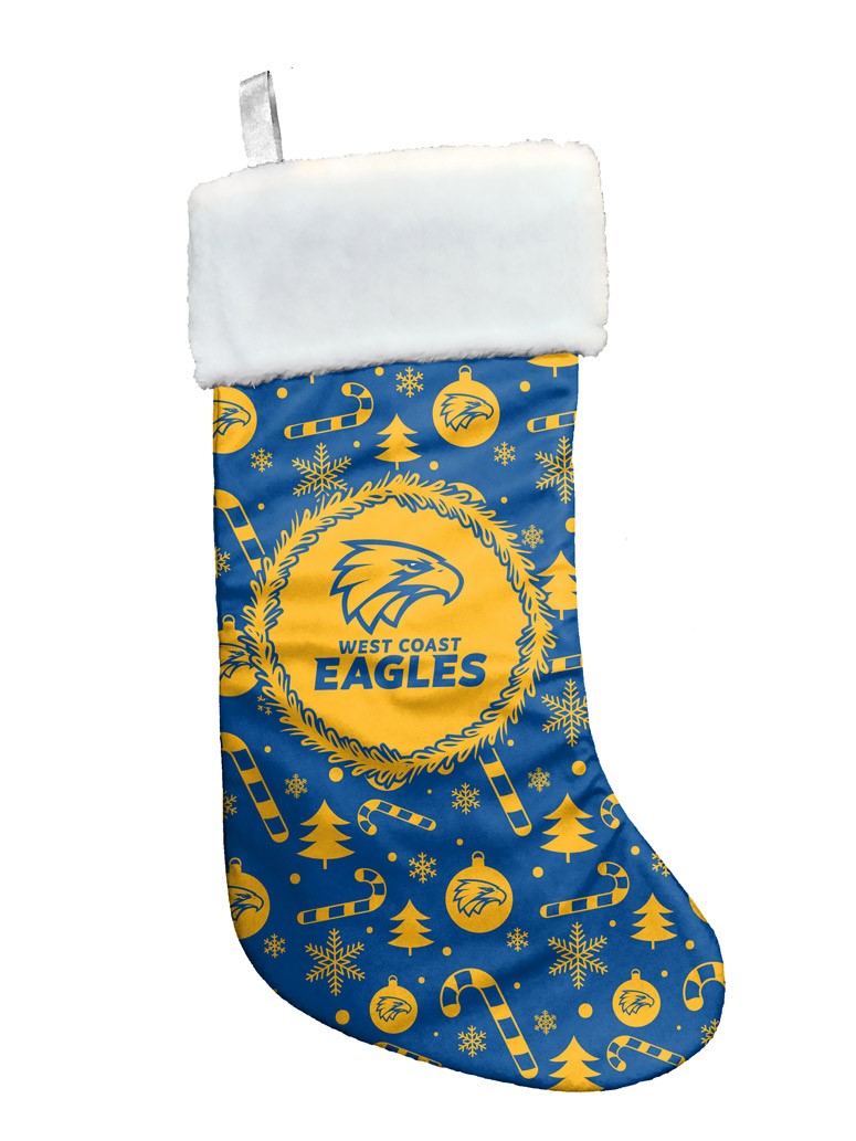 AFL West Coast Eagles Christmas Stocking Sock Gift - Xmas Santa Hanging