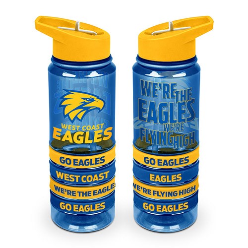 AFL West Coast Eagles Tritan Drink Bottle with Wrist Bands - Gift Idea