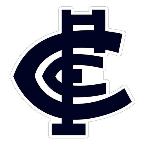 Official AFL Sticker Carlton Blues Logo 20cm(H) x 18cm(W) - Tracked Delivery