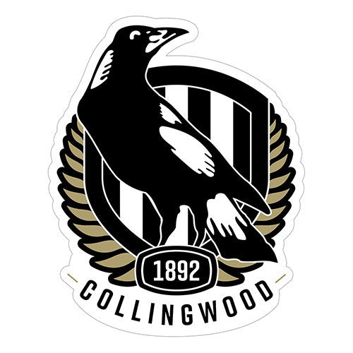 Official AFL Sticker Collingwood Magpies Logo 19cm(H) x 15cm(W)-Tracked Delivery