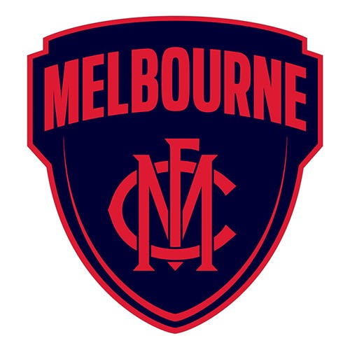 Official AFL Sticker Melbourne Demons Logo 19cm(H) x 17cm(W) - Tracked Delivery