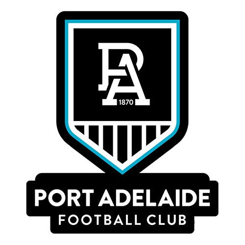 Official AFL Sticker Port Adelaide Power Logo 19cm(H) x 17cm(W)-Tracked Delivery