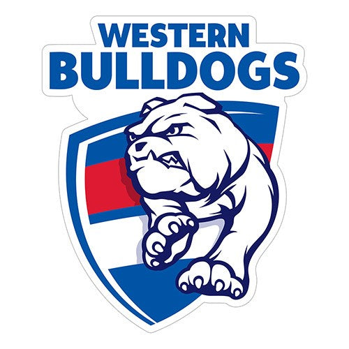 Official AFL Sticker Western Bulldogs Logo 20cm(H) x 17cm(W) - Tracked Delivery