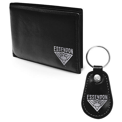 AFL Essendon Bombers PU Leather Wallet & Keyring Gift Pack