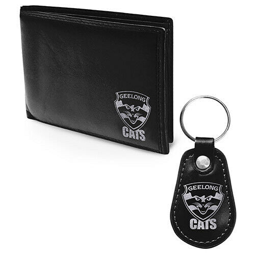 AFL Geelong Cats PU Leather Wallet & Keyring Gift Pack